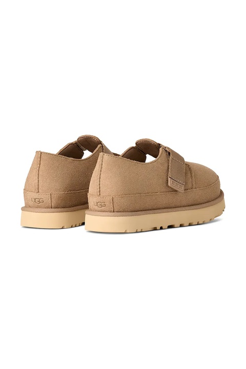 UGG półbuty zamszowe Goldenstar Mary Jane damskie kolor beżowy na platformie 1171506.SAN - zdjęcie produktu nr 2