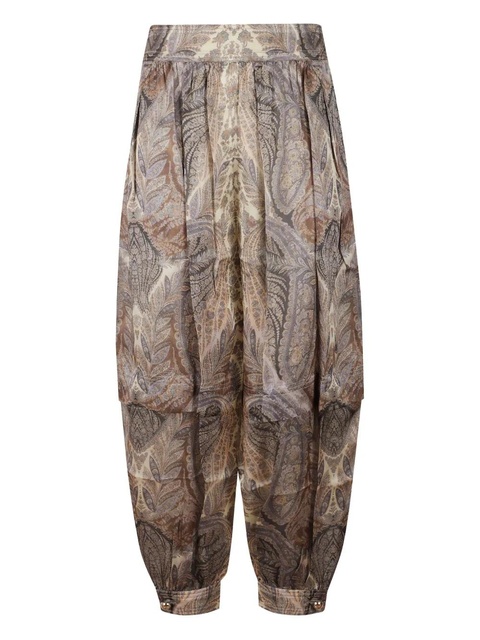 ZIMMERMANN Hypnotic paisley-pattern trousers - Brown - zdjęcie produktu nr 1