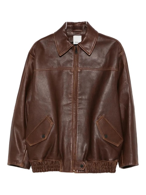 Simkhai zip-fastening leather jacket - Brown - zdjęcie produktu nr 1