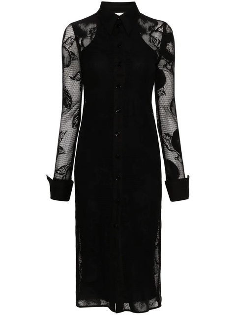 Sportmax Canosa floral-lace midi dress - Black - zdjęcie produktu nr 1