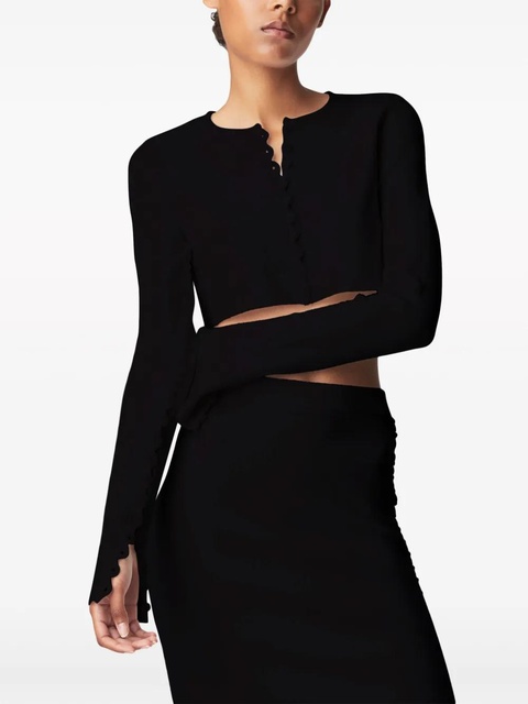 Altuzarra Haruni scallop-edge knitted top - Black - zdjęcie produktu nr 2
