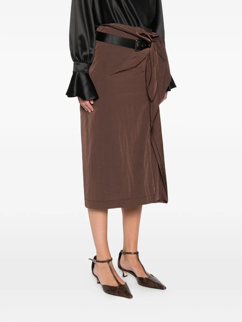 PINKO Tartetatin belt midi skirt - Brown - zdjęcie produktu nr 2