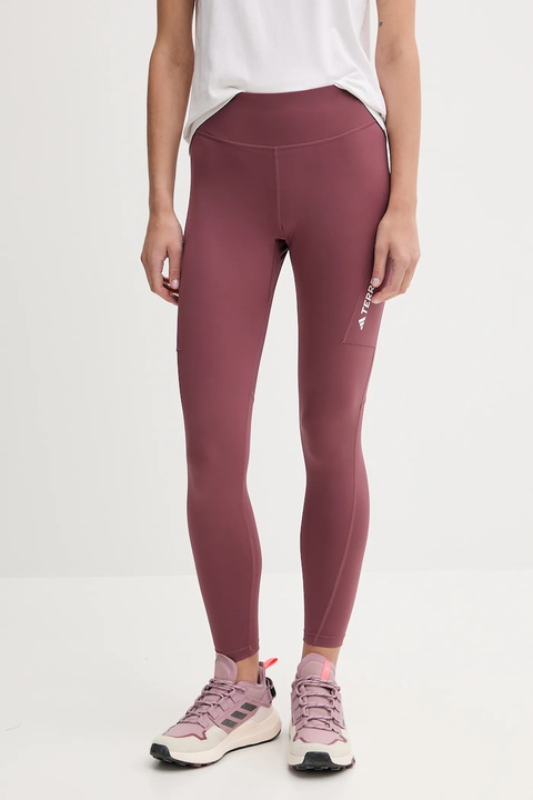 adidas TERREX legginsy Multi damskie kolor czerwony gładkie JE9423 - zdjęcie produktu nr 1
