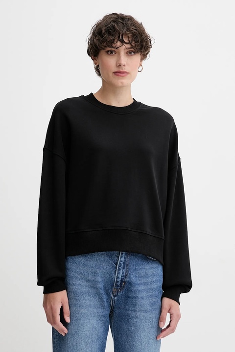 United Colors of Benetton bluza bawełniana damska kolor czarny z nadrukiem 3UNID109A - zdjęcie produktu nr 1