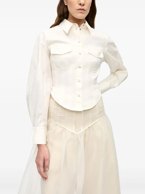 GANNI boned shirt - White - zdjęcie produktu nr 2