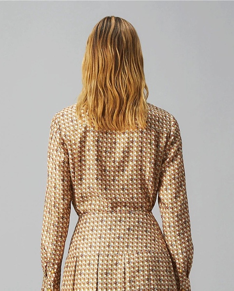 TORY BURCH - Jedwabna bluzka z kokardą - zdjęcie produktu nr 1