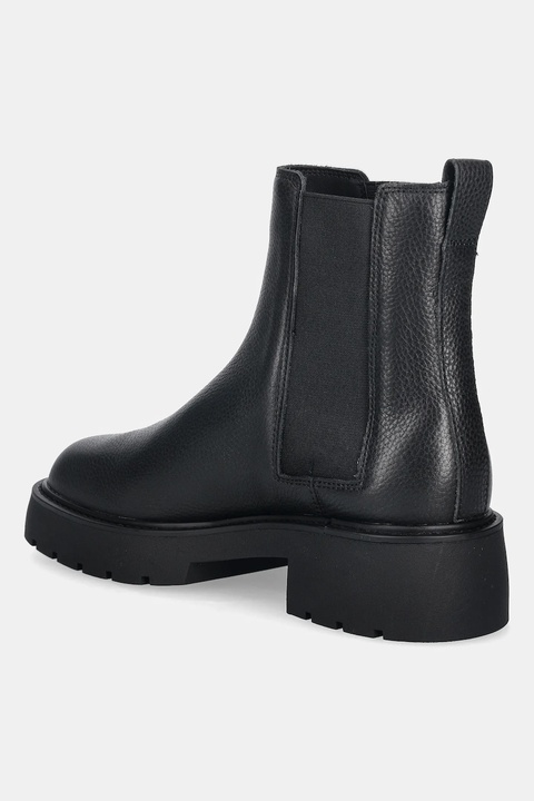 Calvin Klein sztyblety skórzane CHUNKY CHELSEA BOOT LTH kolor czarny na płaskim obcasie YW0YW02072 - zdjęcie produktu nr 1