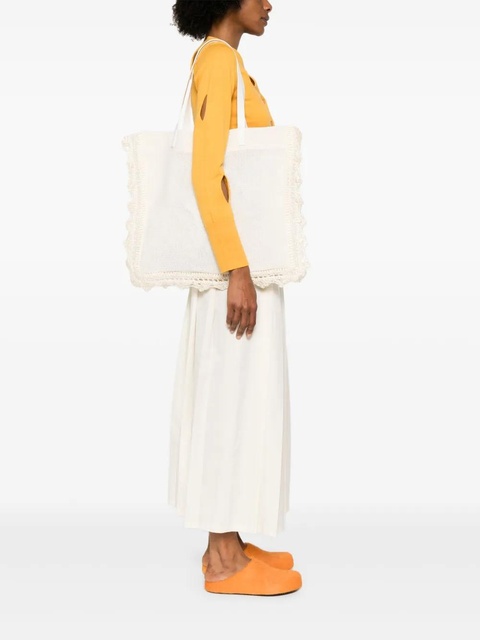 JW Anderson Ivory crochet shopping bag - Neutrals - zdjęcie produktu nr 2