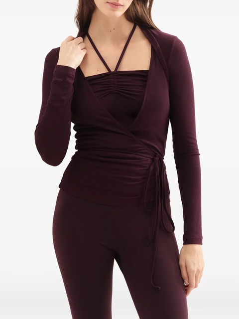 ERES wrap long-sleeved cardigan - Brown - zdjęcie produktu nr 1