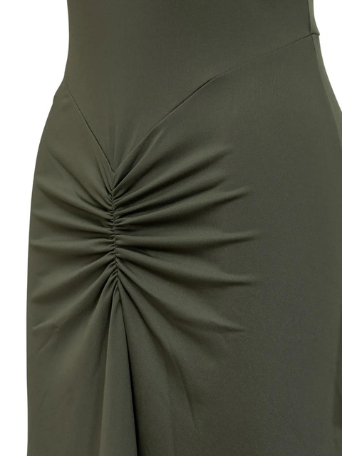 Victoria Beckham gathered midi dress - Green - zdjęcie produktu nr 2