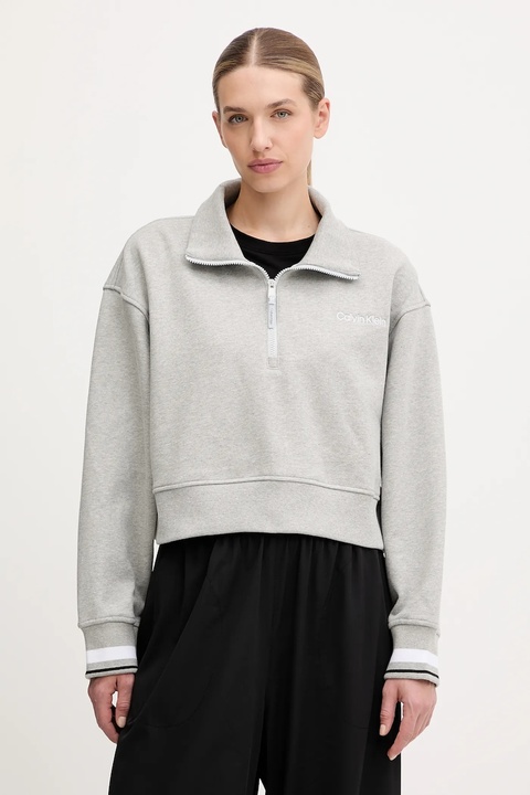 Calvin Klein Performance bluza damska kolor szary gładka LVGWF5W310 - zdjęcie produktu nr 1