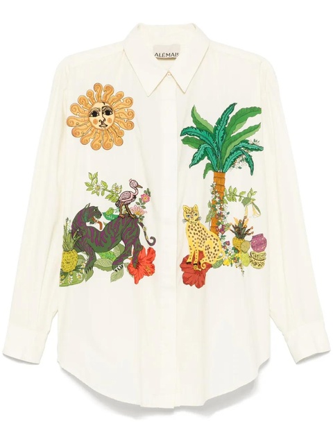 ALEMAIS Tiger Embroidered shirt - Neutrals - zdjęcie produktu nr 1