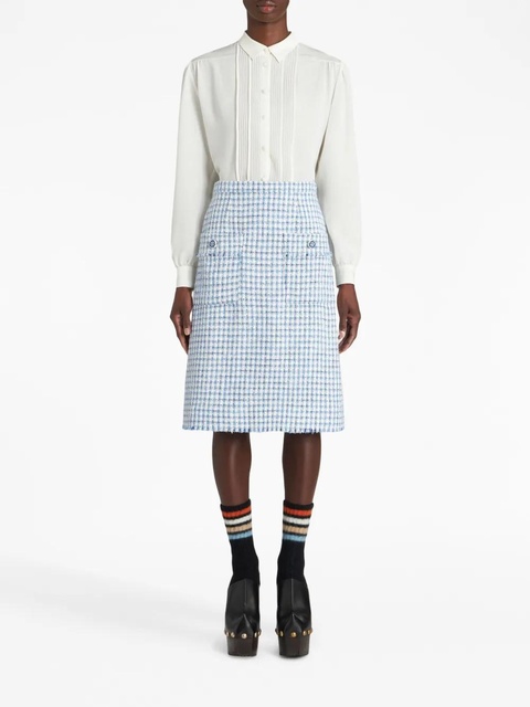 ETRO tweed sheath midi skirt - Blue - zdjęcie produktu nr 2