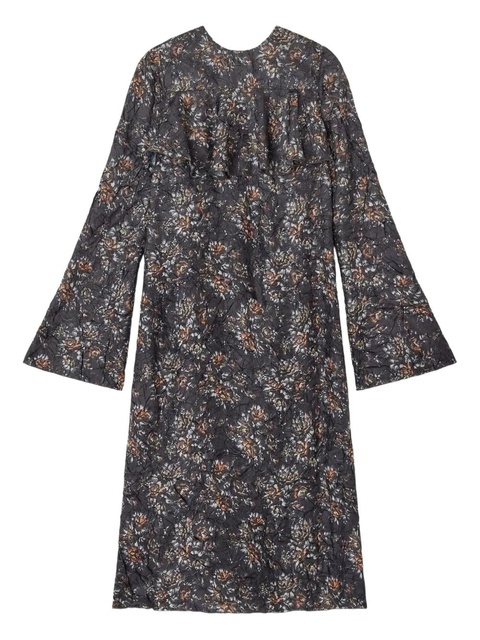 GANNI shibori pleat long sleeve dress - Black - zdjęcie produktu nr 1