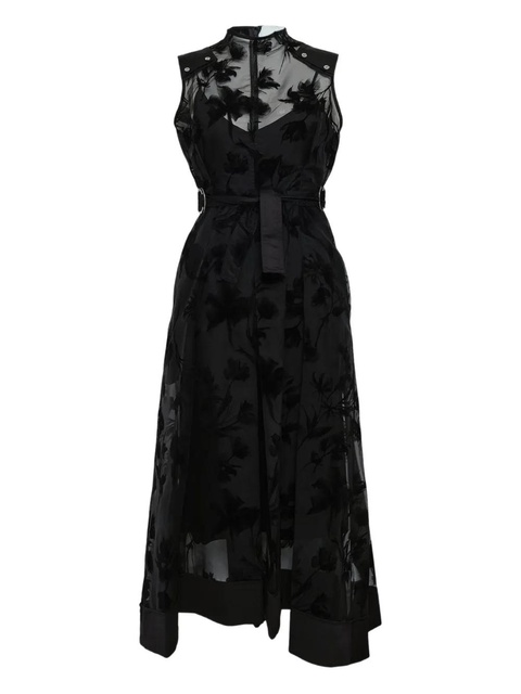 3.1 Phillip Lim floral belt midi dress - Black - zdjęcie produktu nr 1