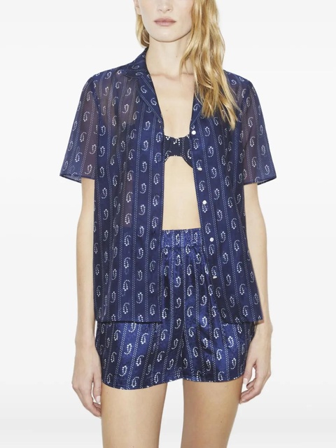 Tory Burch printed camp beach shorts - Blue - zdjęcie produktu nr 1