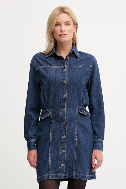 Pepe Jeans sukienka jeansowa kolor niebieski mini prosta PL9537685 - zdjęcie produktu nr 1
