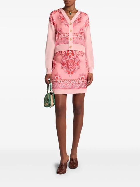 ETRO printed-panel knitted skirt - Pink - zdjęcie produktu nr 2