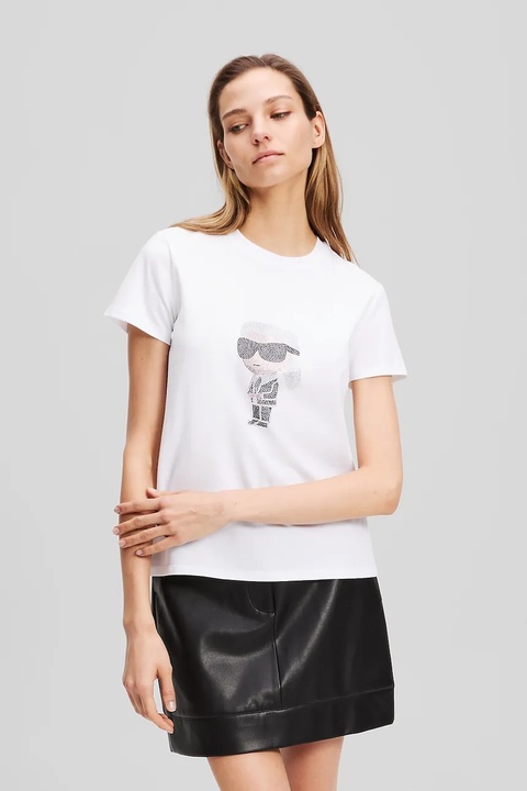 Karl Lagerfeld t-shirt bawełniany damski kolor biały A3W17076 - zdjęcie produktu nr 1