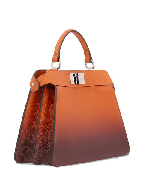 FENDI small Peekaboo ISeeU leather tote bag - Brown - zdjęcie produktu nr 1