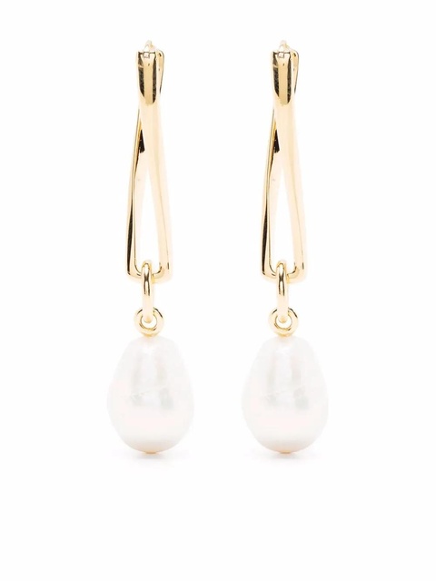 Missoma baroque pearl-twist drop earrings - Gold - zdjęcie produktu nr 1