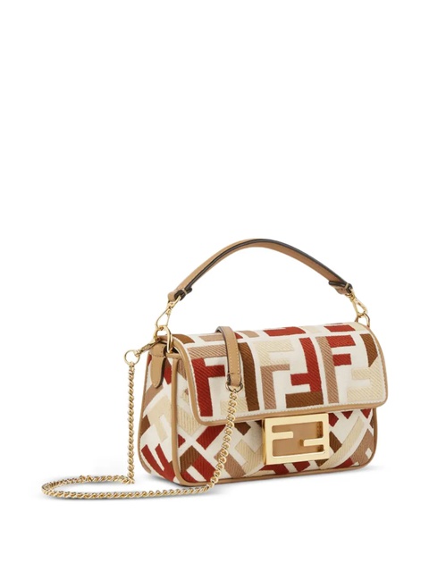 FENDI mini Baguette FF-motif clutch bag - Neutrals - zdjęcie produktu nr 2