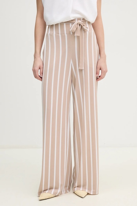 Joseph Ribkoff spodnie damskie kolor beżowy proste high waist 241135S25 - zdjęcie produktu nr 1