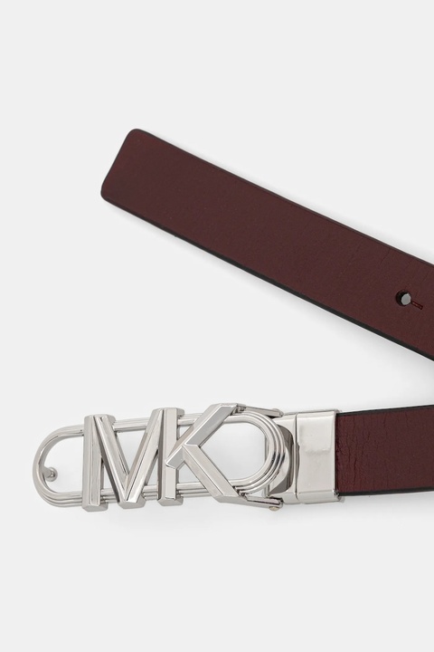 MICHAEL Michael Kors pasek skórzany dwustronny damski kolor bordowy 29MKWB528999 - zdjęcie produktu nr 2