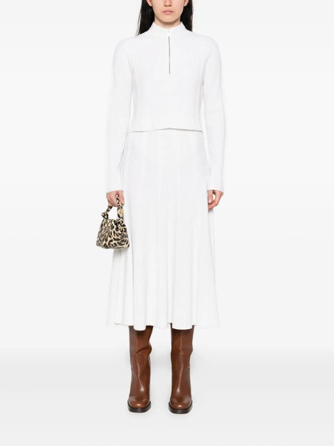 Maje ribbed A-line skirt - Neutrals - zdjęcie produktu nr 1
