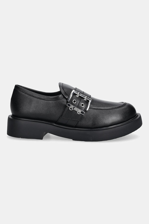 Love Moschino mokasyny skórzane damskie kolor czarny na platformie JA10134G1NIA000A - zdjęcie produktu nr 1