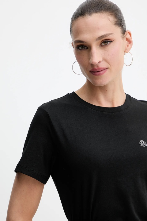 Marella t-shirt bawełniany damski kolor czarny 2523976084200 - zdjęcie produktu nr 2