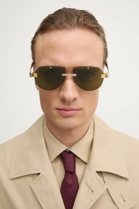 Bottega Veneta okulary kolor złoty BV1342S - zdjęcie produktu nr 1