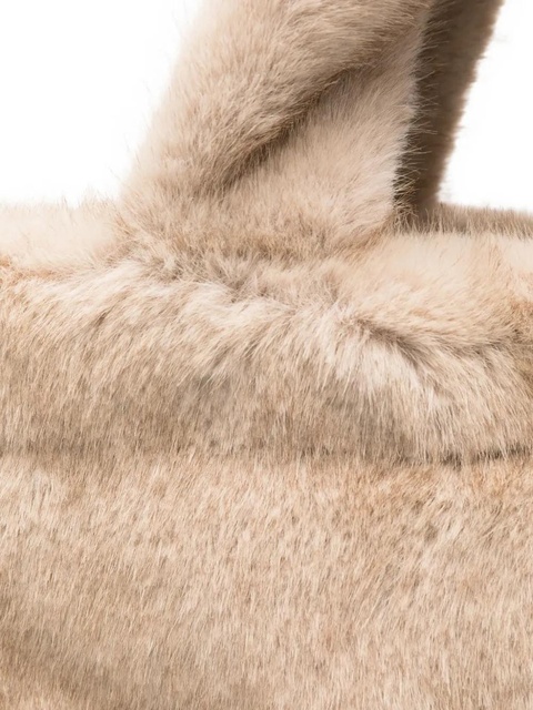 MC2 Saint Barth embroidered faux-fur tote bag - Neutrals - zdjęcie produktu nr 1