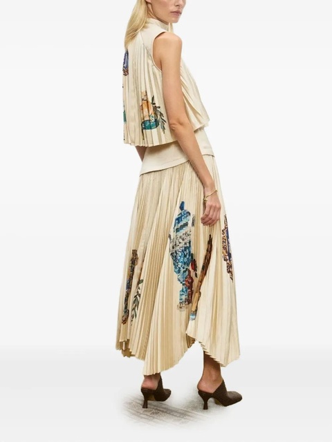 ALEMAIS Orazio pleated top - Neutrals - zdjęcie produktu nr 2