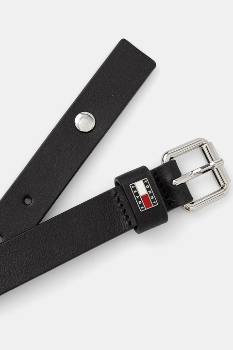 Tommy Jeans pasek skórzany damski kolor czarny AW0AW17916 - zdjęcie produktu nr 2