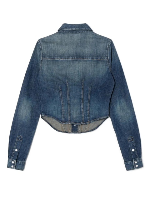 RE/DONE x Pamela Anderson denim shirt - Blue - zdjęcie produktu nr 2