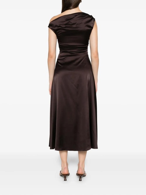 STAUD cowl-neck draped dress - Brown - zdjęcie produktu nr 2