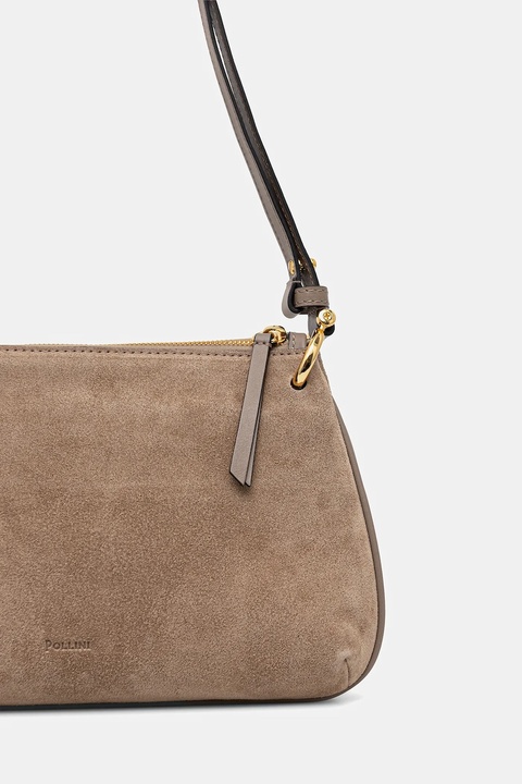 Pollini torebka skórzana kolor zielony PC4407PP0N QD1 - zdjęcie produktu nr 2