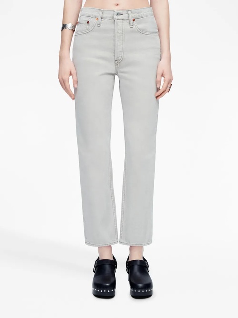 RE/DONE 70s Stove Pipe high-rise slim-cut jeans - Grey - zdjęcie produktu nr 2