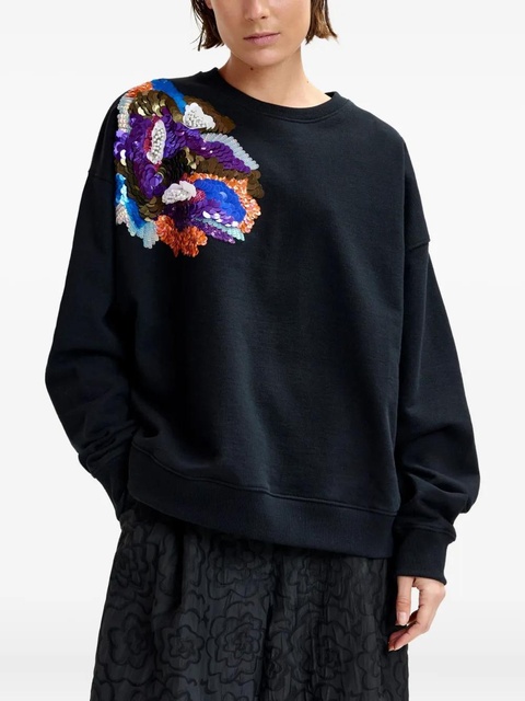 Essentiel Antwerp Ivening floral sweatshirt - Black - zdjęcie produktu nr 2