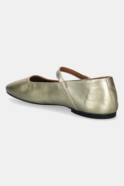 Tommy Hilfiger baleriny skórzane HILFIGER GOLD BALLERINAS kolor złoty FW0FW09320 - zdjęcie produktu nr 2