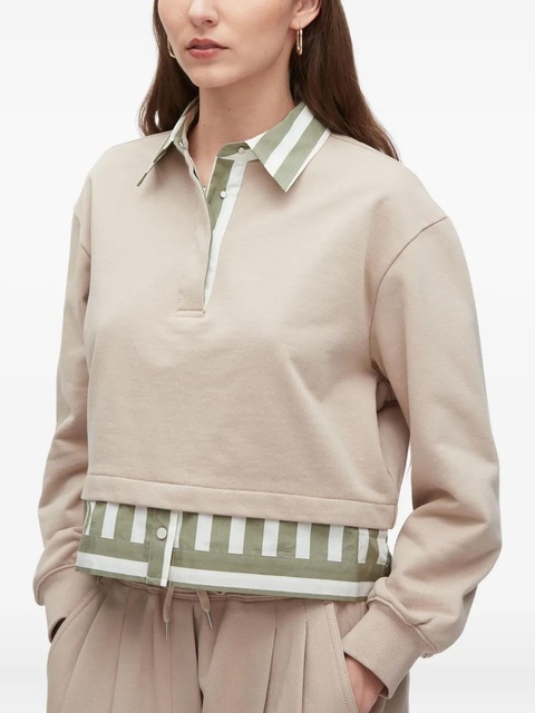 3.1 Phillip Lim Polo-neck striped-panel top - Neutrals - zdjęcie produktu nr 2