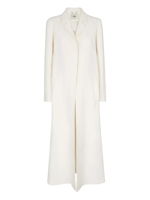FENDI linen single-breasted coat - White - zdjęcie produktu nr 1