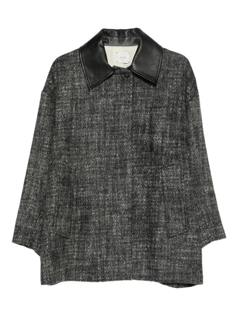 Alysi contrast-collar coat - Grey - zdjęcie produktu nr 1
