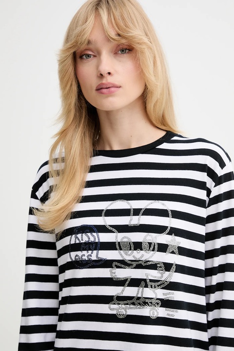 ZADIG&VOLTAIRE longsleeve bawełniany kolor czarny JWTS02839 - zdjęcie produktu nr 2