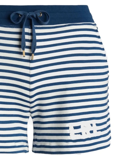 Lauren Ralph Lauren striped-pattern logo-detail mini shorts - White - zdjęcie produktu nr 1
