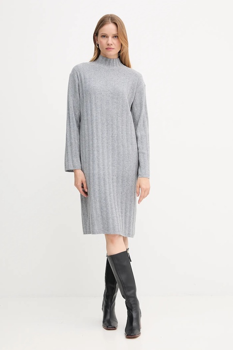 Barbour sukienka z wełną SOPHIA kolor szary mini oversize LDR0939 - zdjęcie produktu nr 1