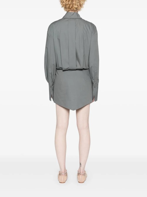 The Attico Silvye shirt minidress - Grey - zdjęcie produktu nr 2