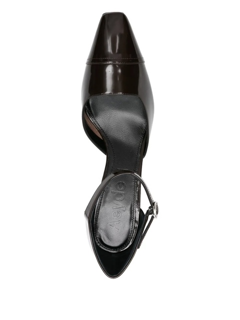Aeyde 80mm Francine ankle-strap pointed-toe pumps - Brown - zdjęcie produktu nr 1