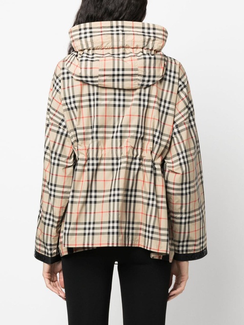 Burberry plaid-check hooded jacket - Neutrals - zdjęcie produktu nr 2